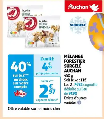 Surgelé auchan mélange forestier