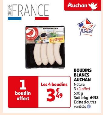 Auchan Auchan boudins blancs offre