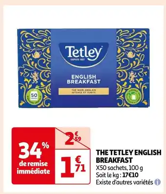 Auchan Tetley the tetley english breakfast offre