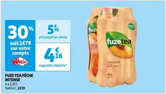 Auchan Fuze tea fuze tea pêche intense offre