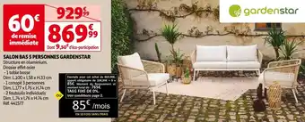 Auchan Gardenstar salon bas 5 personnes offre