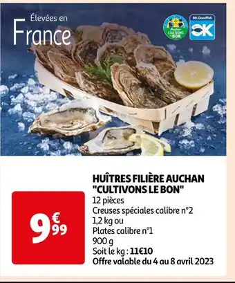 Auchan Supermarché Filière auchan cultivons le bon huîtres offre