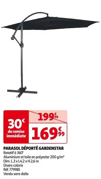 Auchan Gardenstar parasol déporté offre