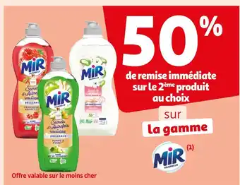 Auchan Mir 50% de remise immédiate sur le 2ème produit au choix sur la gamme mir offre