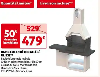 Auchan Barbecue en béton allégé ulisse offre