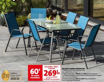 Auchan Supermarché Gardenstar salon de jardin offre