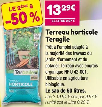 Point Vert Teragile terreau horticole offre