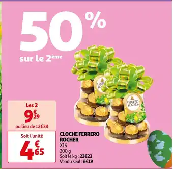 Auchan Ferrero rocher cloche offre