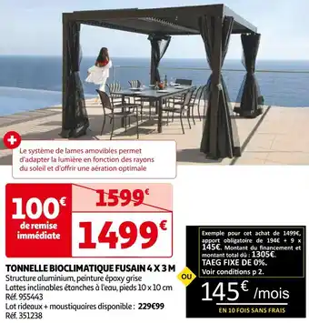 Tonnelle bioclimatique fusain 4 x 3 m