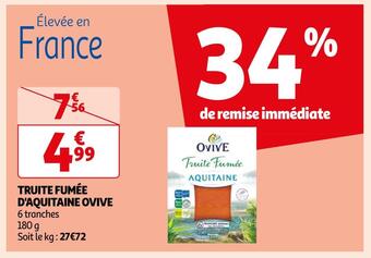 Auchan Ovive truite fumée d'aquitaine offre