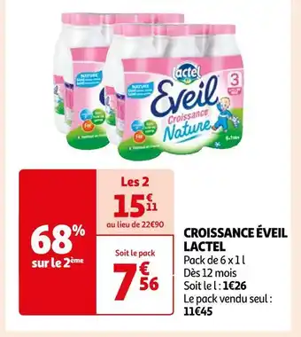 Auchan Supermarché Lactel croissance éveil offre