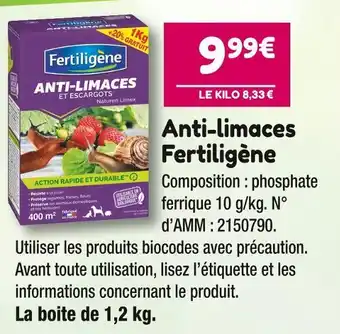 Point Vert Fertiligène anti-limaces offre