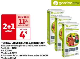 Auchan Gardenstar terreau universel 40 l offre