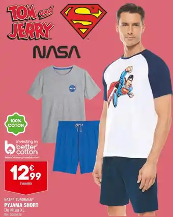 ALDI Nasa superman pyjama short offre
