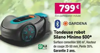 Point Vert Gardena tondeuse robot sileno minimo 500 offre