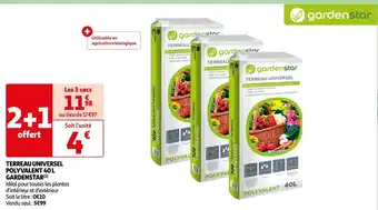 Auchan Supermarché Gardenstar terreau universel polyvalent 40 l offre