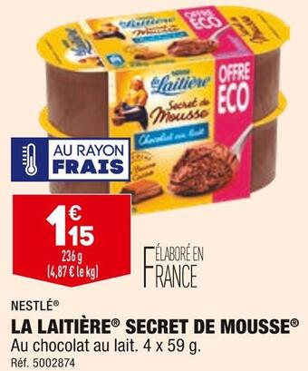 ALDI Nestlé la laitière secret de mousse offre