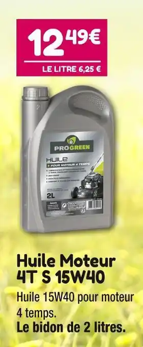 Point Vert Progreen huile moteur 4t s 15w40 offre