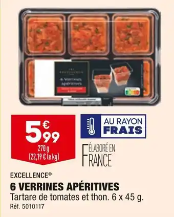 ALDI Excellence 6 verrines apéritives offre