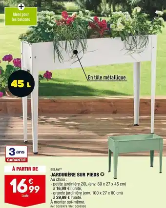 ALDI Belavi jardinière sur pieds offre