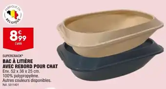 ALDI Supercrack bac à litière avec rebord pour chat offre