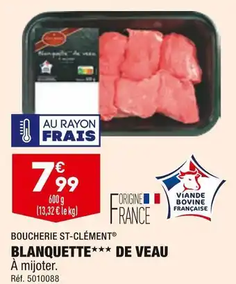 ALDI Boucherie st-clément blanquette de veau offre