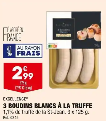 ALDI Excellence 3 boudins blancs à la truffe offre