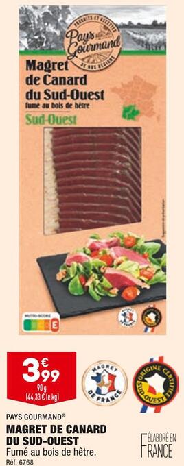 ALDI Pays gourmand magret de canard du sud-ouest offre