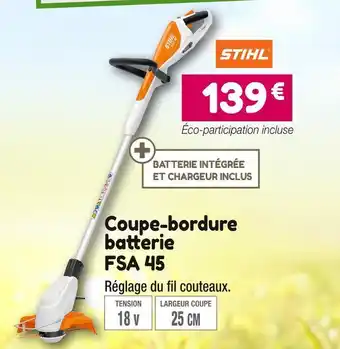 Point Vert Stihl coupe-bordure batterie offre