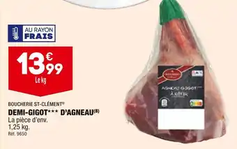 ALDI Boucherie st-clément demi-gigot d’agneau offre