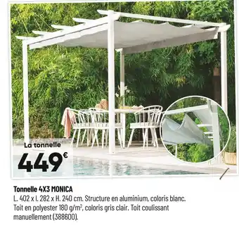 Bricorama Tonnelle 4x3 monica offre