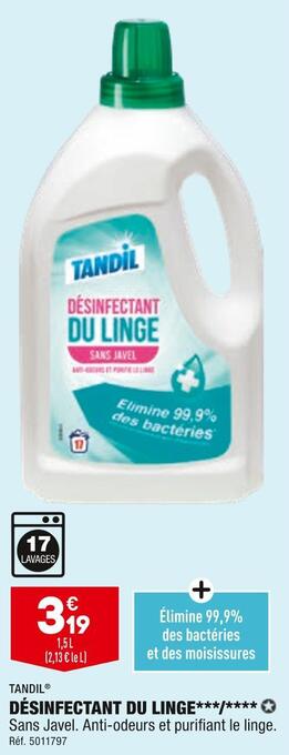 ALDI Tandil désinfectant du linge* offre