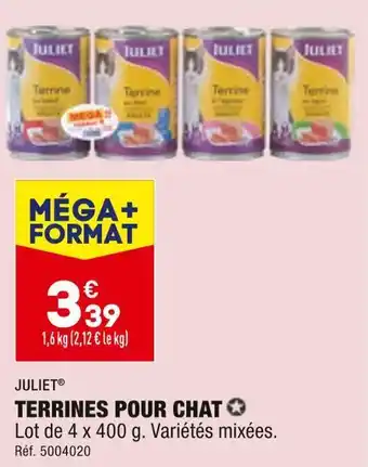 ALDI Juliet terrines pour chat offre