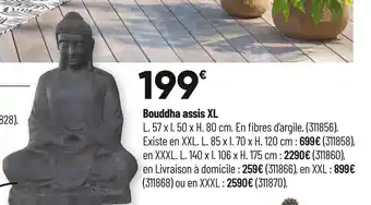 Bricorama Bouddha assis xl offre