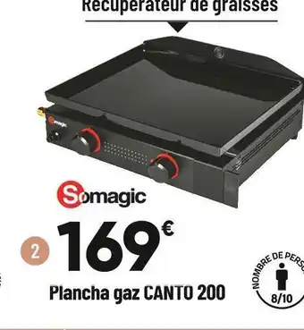 Bricorama Somagic plancha gaz canto 200 offre