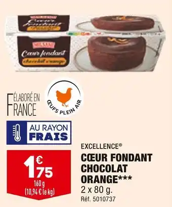 ALDI Excellence cœur fondant chocolat orange offre