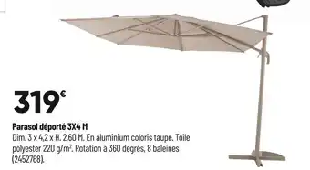 Bricorama Parasol déporté 3x4 m offre