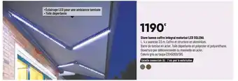 Bricorama Store banne coffre intégral motorisé led solena offre