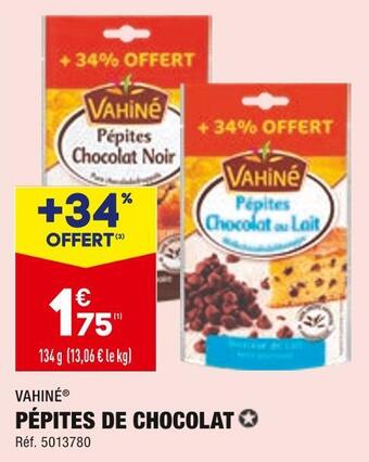 Vahiné pépites de chocolat