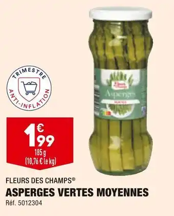 Fleurs des champs asperges vertes moyennes