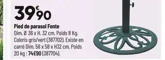 Bricorama Pied de parasol fonte offre