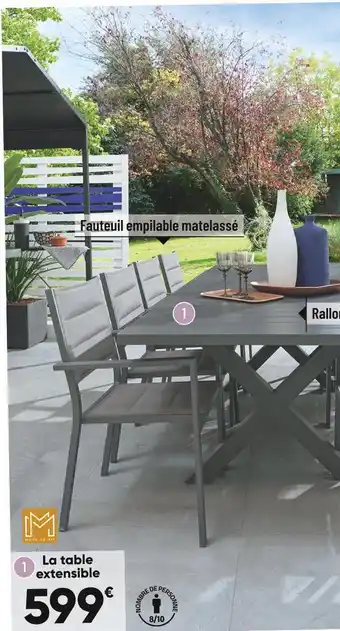 Bricorama Mode de vie table extensible irys offre