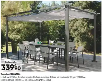 Bricorama Tonnelle 4x3 montana offre