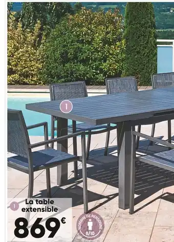 Bricorama Santorin table extensible offre
