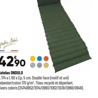 Bricorama Jardin privé matelas ondulo offre