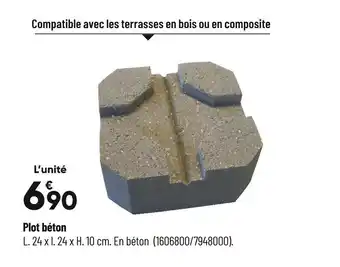 Bricorama Plot béton offre