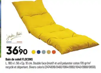 Bricorama Jardin privé bain de soleil flocons offre