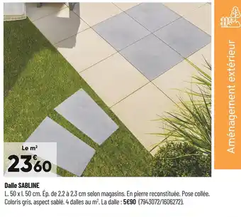 Bricorama Dalle sabline offre