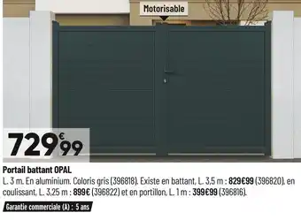 Bricorama Portail battant opal offre
