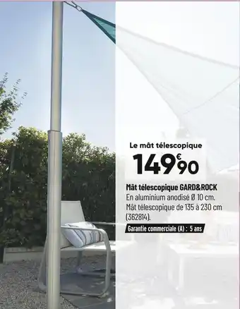 Mât télescopique gard&rock